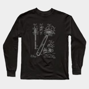 Wrench Vintage Patent Drawing Long Sleeve T-Shirt